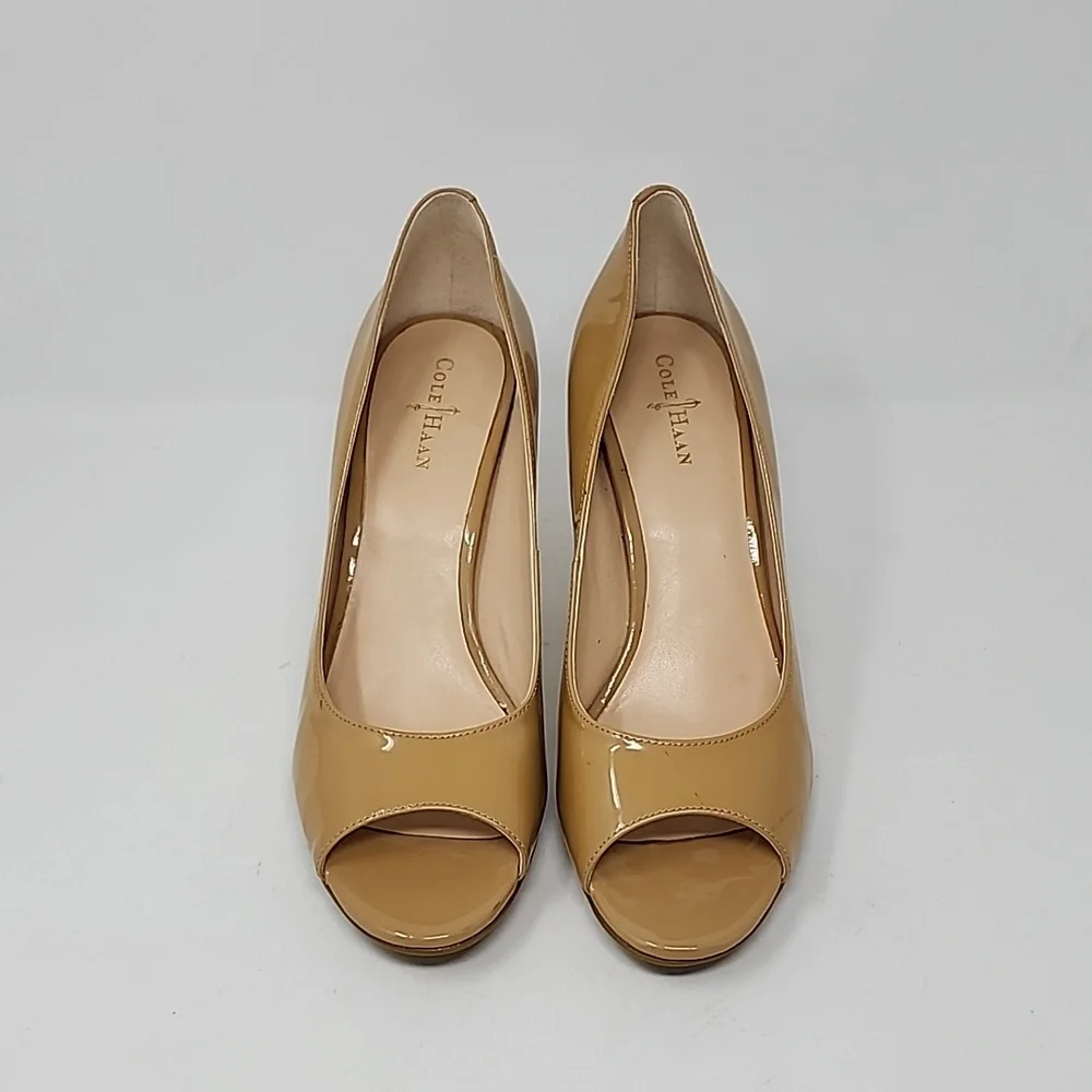 Cole Haan Peep Toe Women's Heel Pumps Nude Size 7
